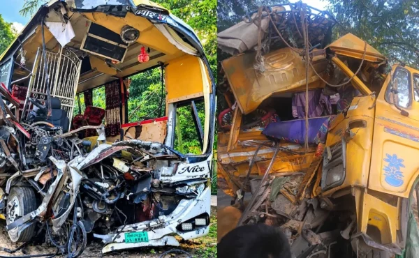বড়াইগ্রামে ভয়াবহ সড়ক দুর্ঘটনায় বাস-ট্রাক মুখোমুখি সংঘর্ষে নিহত ১৪, আহত ২৫